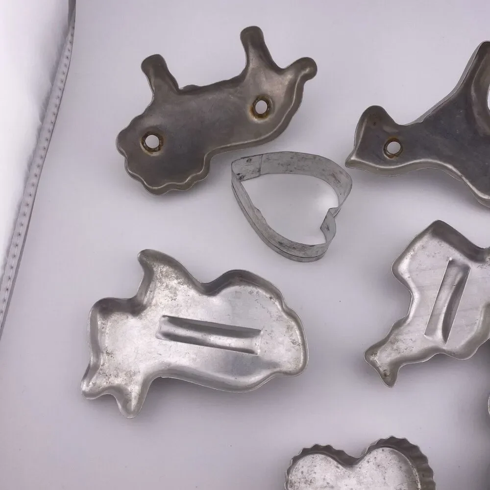 Miscellaneous Group of 8 of Vintage Metal Handled Cookie Cutters Mid-Century, Mo